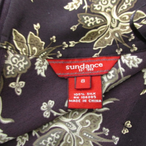 Sundance A-line Floral Silk Skirt, Size 8 - Picture 7 of 7